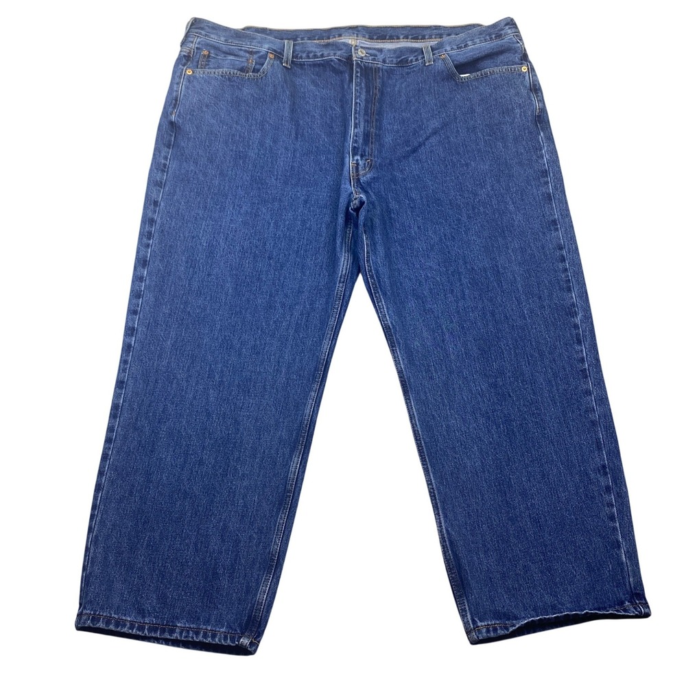 Levis 550 Relaxed Fit Tapered Leg Blue Denim Jeans Mens Sz 50 Fits 48"‎ Grunge